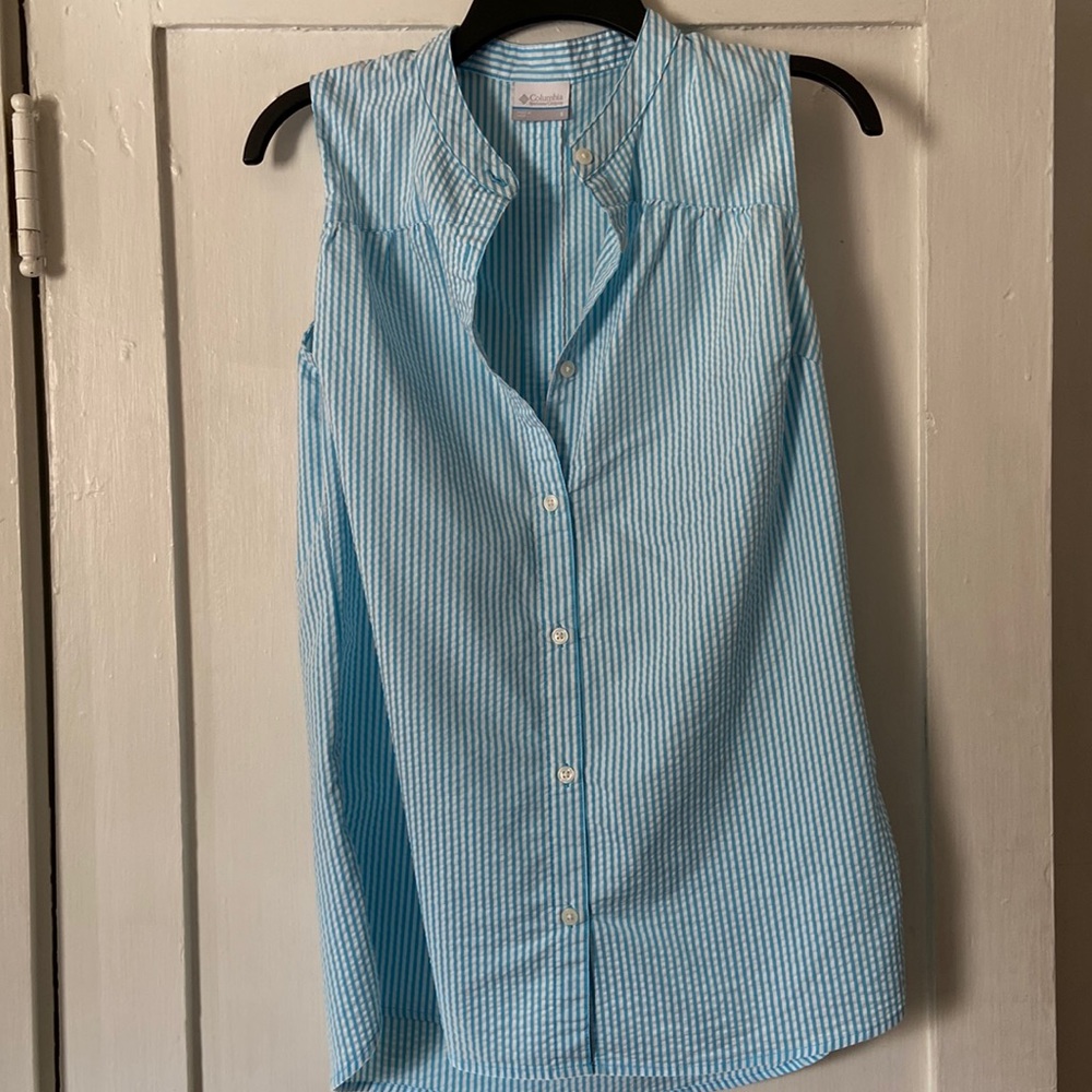 Sleeveless Button Up